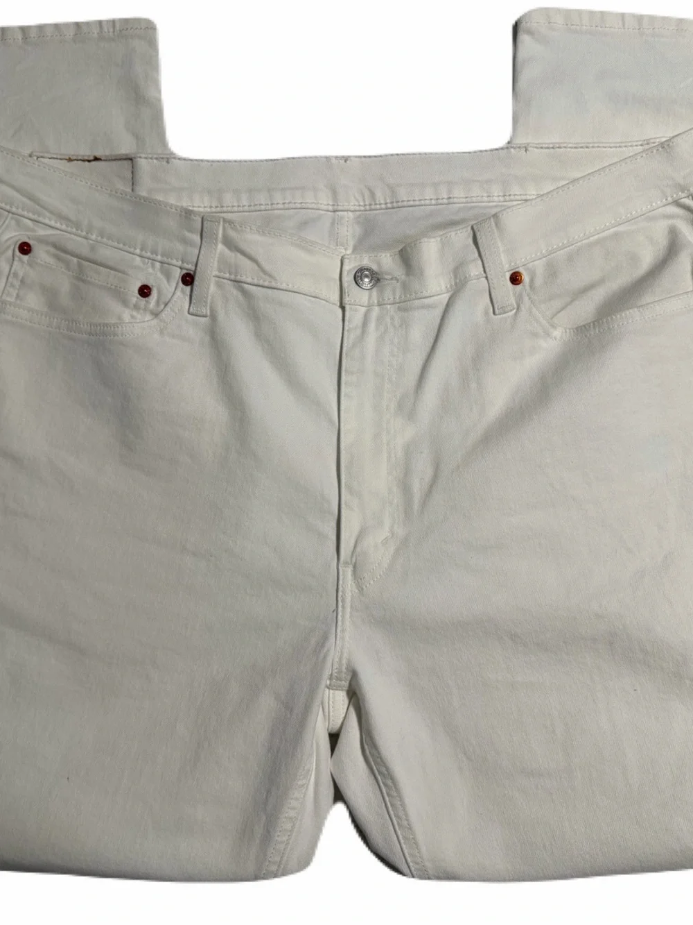 Levi's Men's White Straight Jeans